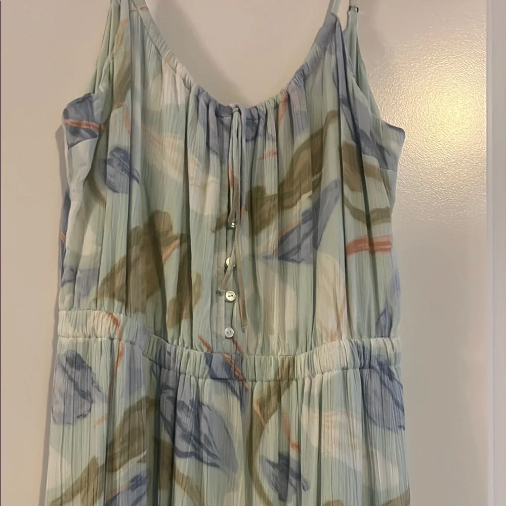 Abercrombie & Fitch Blue and Green Maxi Dress